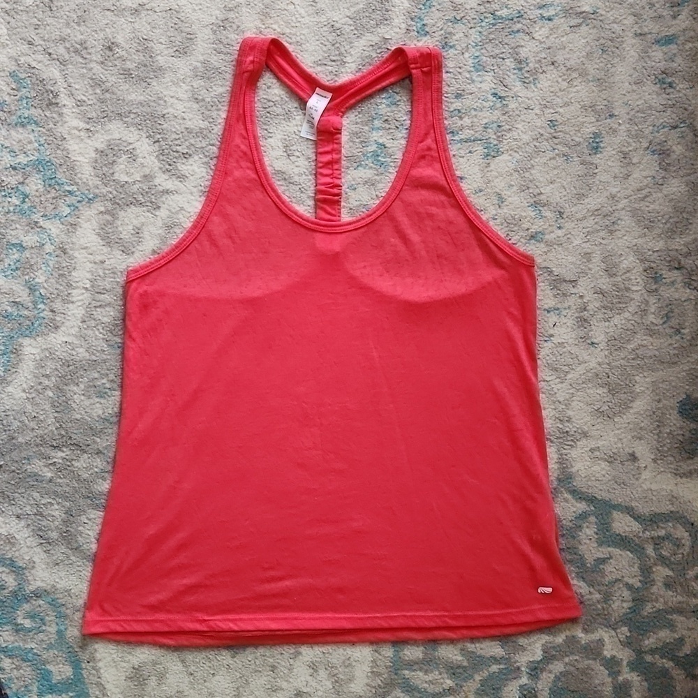 Marika Athletic Tank Top Sz Large Hot Coral Pink